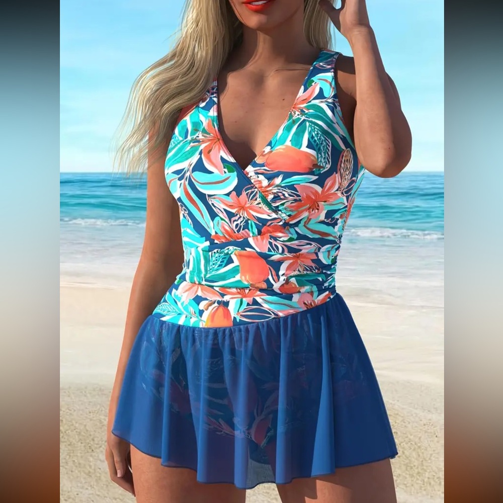 NEW One-Piece Swimdress #SW-D1-0116